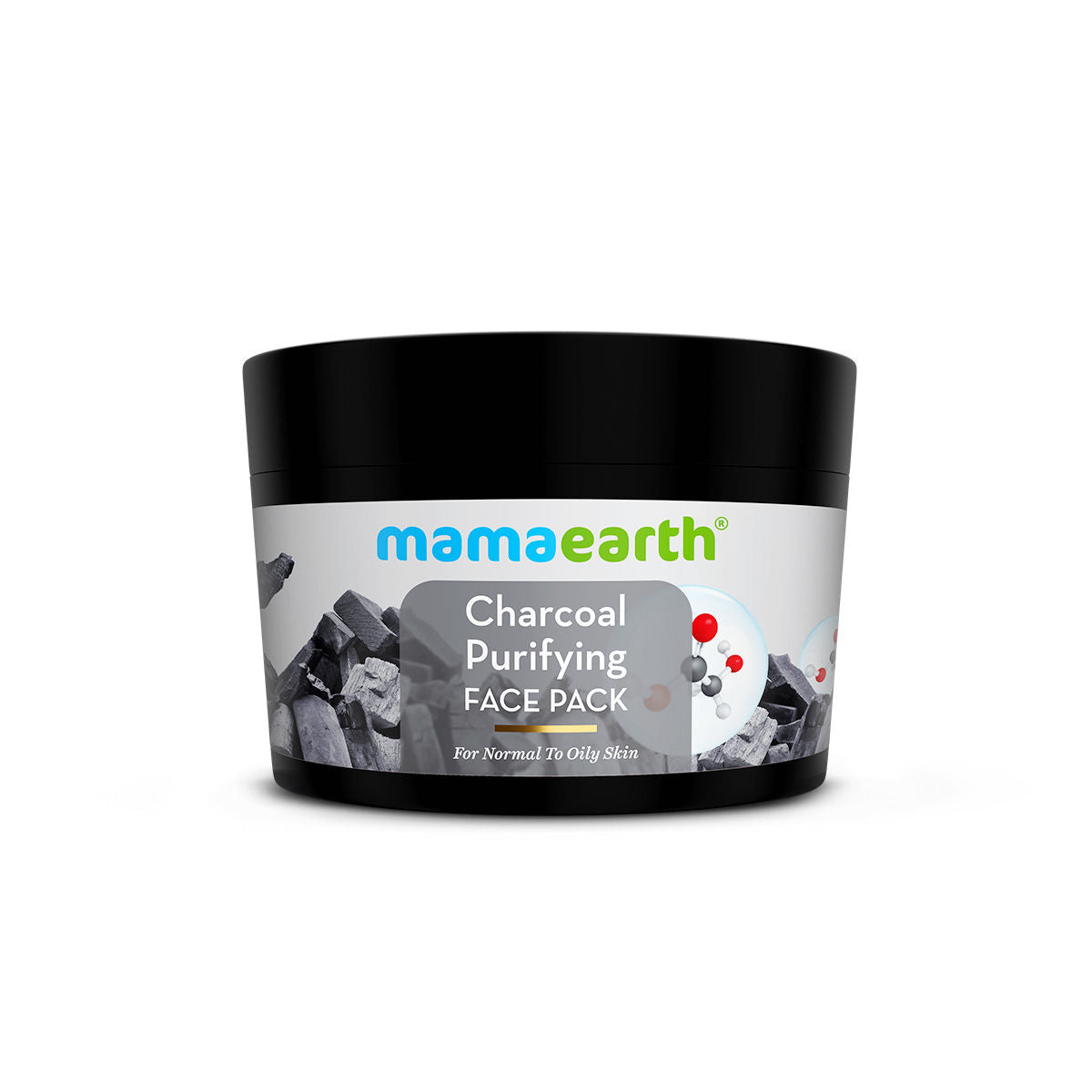 Mamaearth Charcoal Purifying Face Pack with Activated Charcoal & Glycolic Acid for Skin Detoxification Natural, DIY-like Texture | Detoxifies Skin | Crafted with Nature’s Best Ingredients | Free From Harmful Chemicals 200 gm