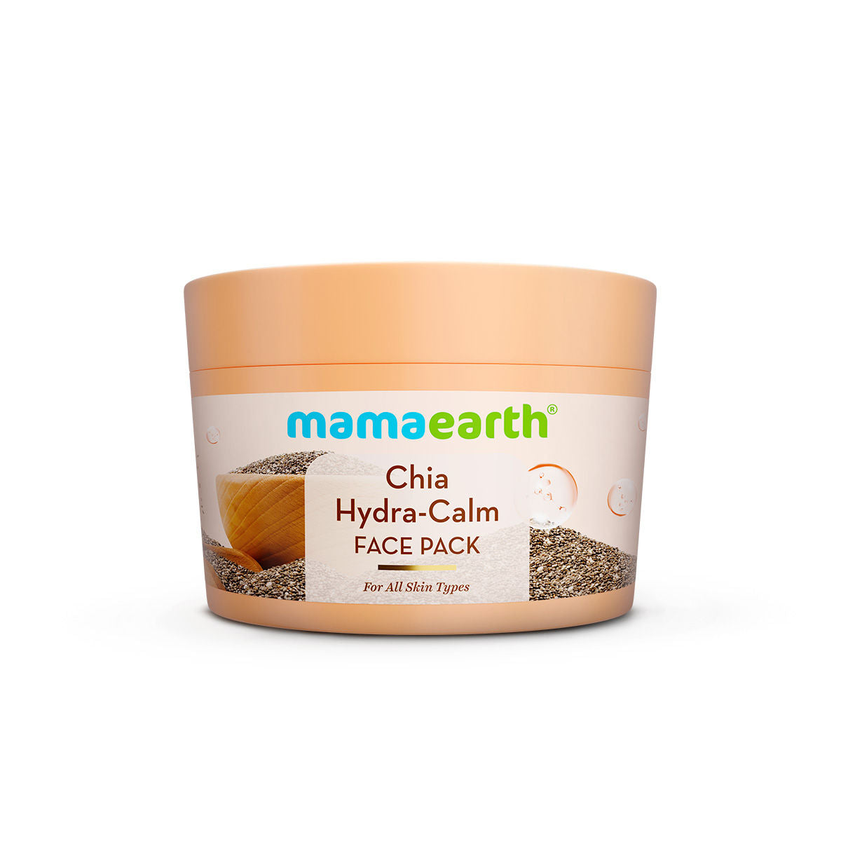 Mamaearth Chia Hydra-Calm Face Pack with Chia Seed & Ceramides for Healthy Skin Barrier 200 gm |DIY-like Texture | Instant Hydration & Glow | Gel Cream Mask |Free From Harmful Chemicals | All Skin Types