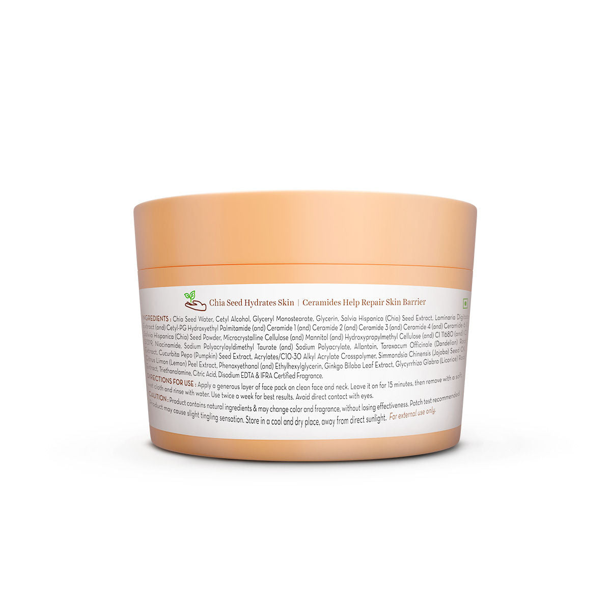 Mamaearth Chia Hydra-Calm Face Pack with Chia Seed & Ceramides for Healthy Skin Barrier 200 gm |DIY-like Texture | Instant Hydration & Glow | Gel Cream Mask |Free From Harmful Chemicals | All Skin Types - Image 2