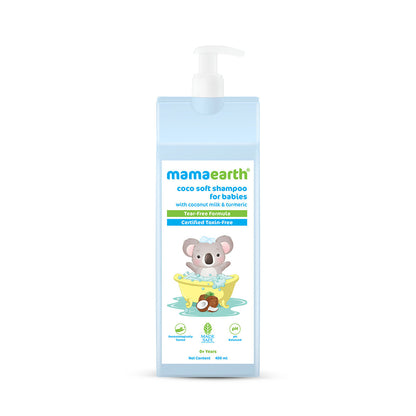 Mamaearth Coco Soft Shampoo with Coconut Milk & Turmeric, for babies, for Gentle Cleansing (400 ml)