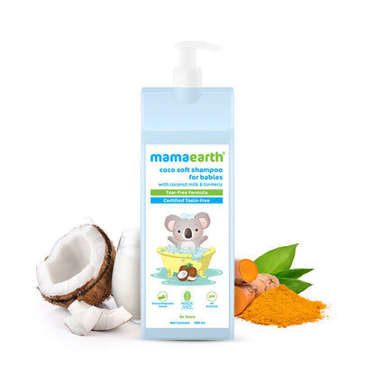 Mamaearth Coco Soft Shampoo with Coconut Milk & Turmeric, for babies, for Gentle Cleansing (400 ml) - Image 2
