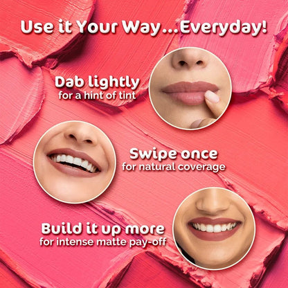 Mamaearth Creamy Matte Long Stay Lipstick with Murumuru Butter and Vitamin E for 8-Hour Long Stay |Cranberry Crush - 4.2 gm (Pack of 2) - Image 5