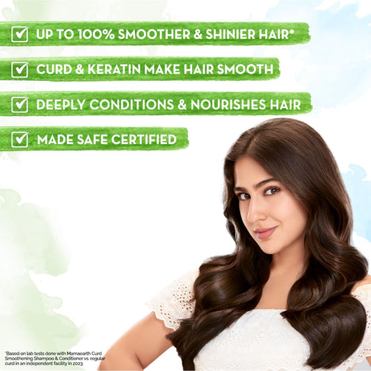 Mamaearth Curd Smoothening Conditioner with Curd & Keratin for Smooth & Shiny Hair- 250 ml - Image 2