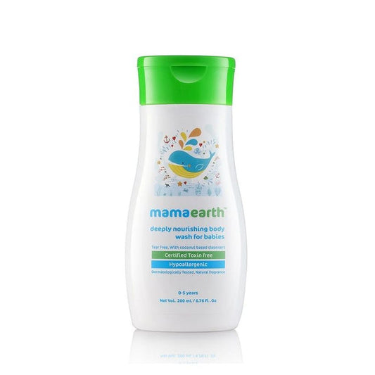 Mamaearth Deeply Nourishing Body Wash with Coconut Oil & Jojoba Oil For Babies, 200 ml - Image 2