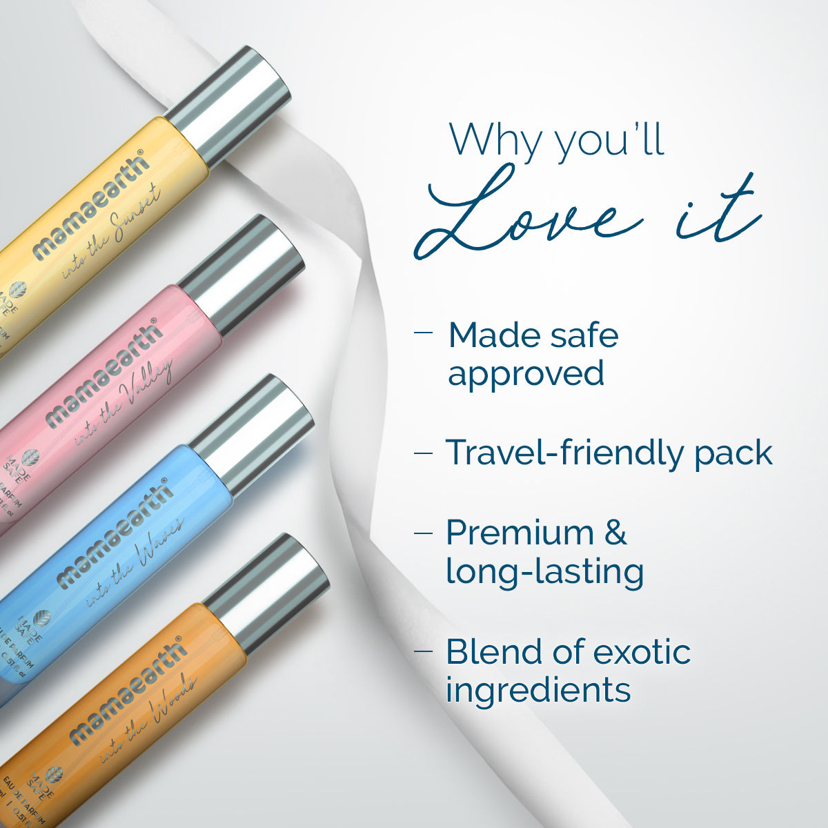 Mamaearth EAU DE PERFUME Set of 4 Made Safe Approved | Travel-Friendly Pack | Premium & Long-Lasting Fragrances | Blend of Exotic Ingredients - Set of 4(60 ml) - Image 4
