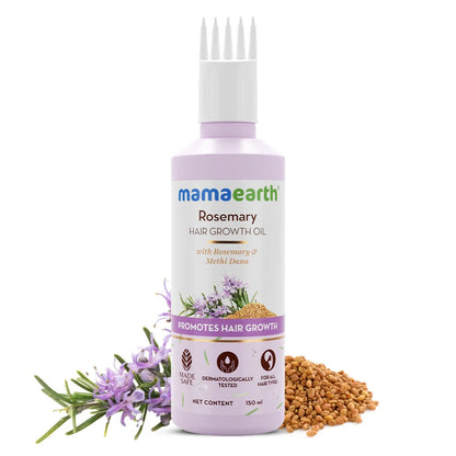 Mamaearth Essential Growth & Freshness Duo(Rosemary Hair Growth Oil + Ubtan Facewash) (150 ml + 100 ml) Combo of 2 - Image 3