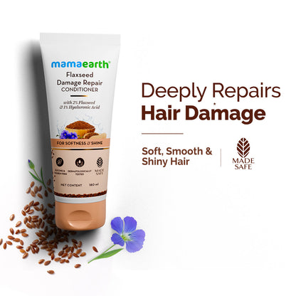 Mamaearth Flaxseed Damage Repair Conditioner (180 ml) - Image 3