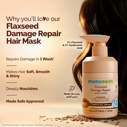 Mamaearth Flaxseed Damage Repair Hair Mask (300 ml) - Image 4