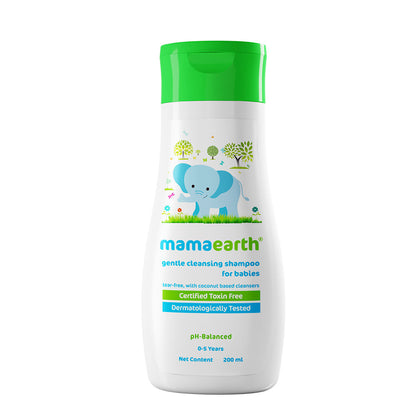 Mamaearth Gentle Cleansing Shampoo with Jojoba Oil & Coconut for Babies - 200 ml