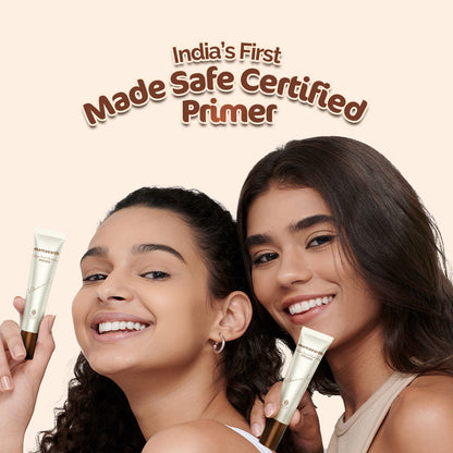 Mamaearth Glow Pore Blurring Primer with Vitamin C & Turmeric - 25 gm Enhances Skin's Glow | Blurs Pores | Mattifies Skin | Brightens Skin Tone - Image 3