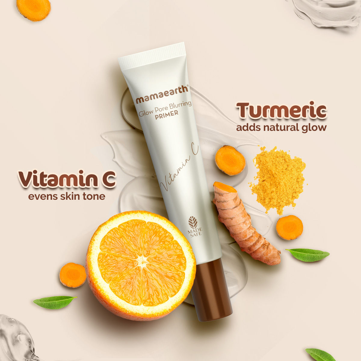 Mamaearth Glow Pore Blurring Primer with Vitamin C & Turmeric - 25 gm Enhances Skin's Glow | Blurs Pores | Mattifies Skin | Brightens Skin Tone - Image 5