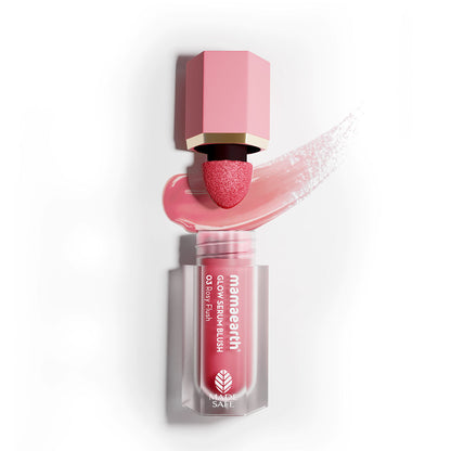 Mamaearth Glow Serum Blush with Vitamin C & Rose Extract - 5 ml - Rosy Flush Serum Formula | Long-lasting | Blendable, Water-like Texture
