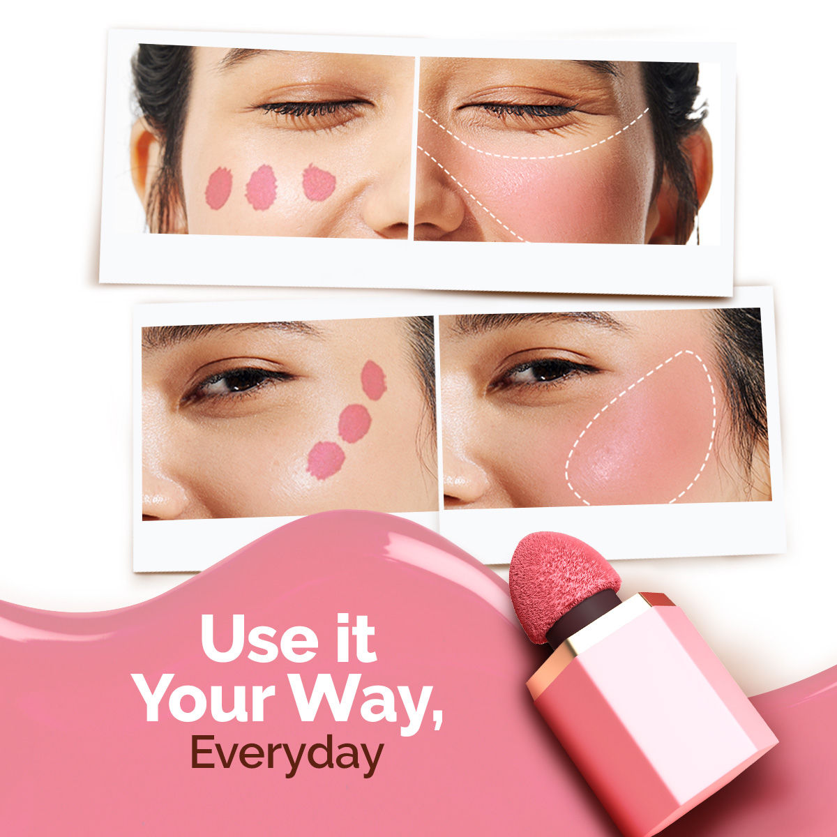 Mamaearth Glow Serum Blush with Vitamin C & Rose Extract - 5 ml - Rosy Flush Serum Formula | Long-lasting | Blendable, Water-like Texture - Image 5