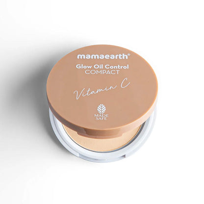 Mamaearth Glow Serum Foundation with Vitamin C & Turmeric for 12-Hour Long Stay - 01 Ivory Glow (30 ml) + Mamaearth Glow Oil Control Compact SPF 30 with Vitamin C & Turmeric for 2X Instant Glow - 02 Creme Glow (9 gm) - Image 4