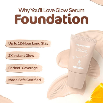 Mamaearth Glow Serum Foundation-02 Creme Glow 18 ml - Image 3