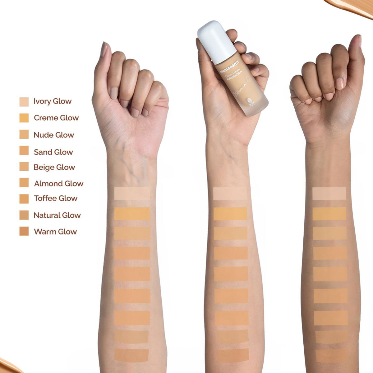 Mamaearth Glow Serum Foundation with Vitamin C & Turmeric For 12 Hour Long Stay & 2X Instant Glow - 30 ml | Ivory glow - Image 4