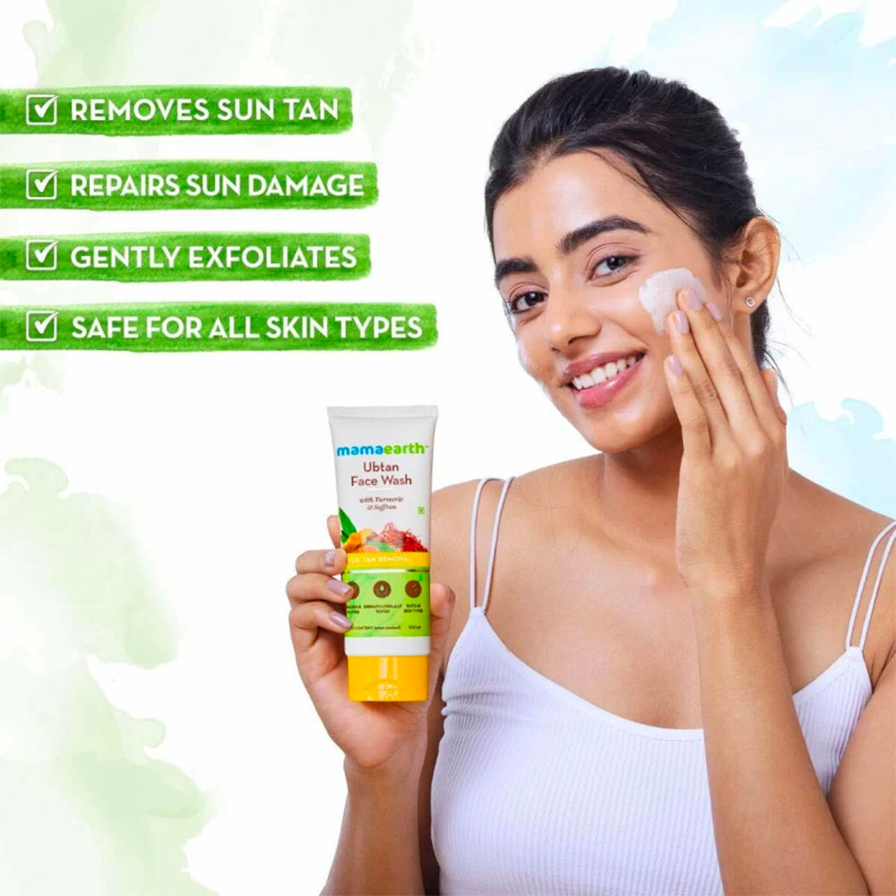 Mamaearth Glowing Skin CSMS Routine : Ubtan Face Wash (100 ml) + Skin Illuminate Face Serum (15 gm) + Skin Illuminate Face Cream (80 gm) + Ultra Light Sunscreen (80 ml) - Image 3