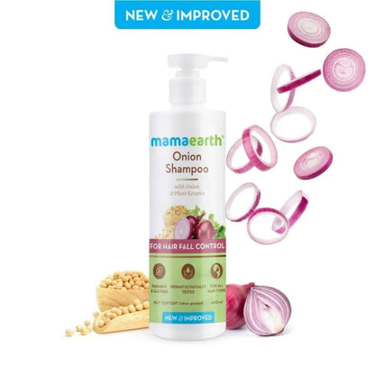 Mamaearth Hair Fall Control Combo(Onion Shampoo, 400 ml + Onion Conditioner, 400 ml) - Image 2