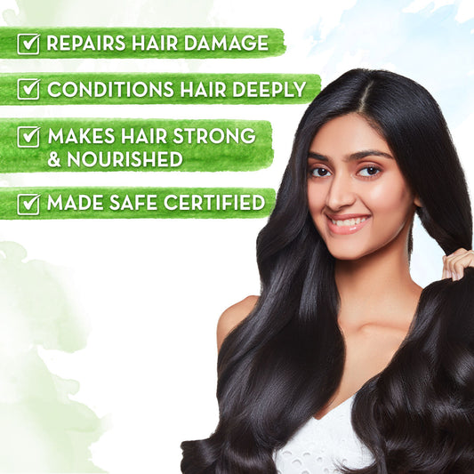 Mamaearth Hibiscus Damage Repair Conditioner With Hibiscus & Curry Leaves for Strong & Nourished Hair- 250 ml | For Dry & Frizzy Hair | To Smoothen, Strengthen, Detangle | Suitable For All Hair Types - Image 2