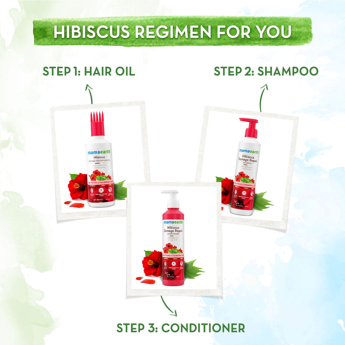 Mamaearth Hibiscus Damage Repair Conditioner With Hibiscus & Curry Leaves for Strong & Nourished Hair- 250 ml | For Dry & Frizzy Hair | To Smoothen, Strengthen, Detangle | Suitable For All Hair Types - Image 5