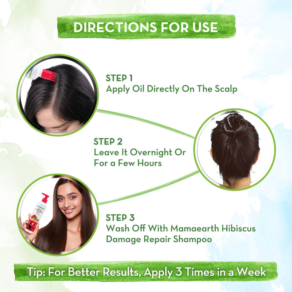 Mamaearth Hibiscus Damage Repair Hair Oil with Hibiscus & Curry Leaves for Strong & Nourished Hair - 150 ml | Repairs Rough, Dry & Damaged Hair | Makes Hair Smooth & Frizz Free | Suitable For All Hair Types - Image 4