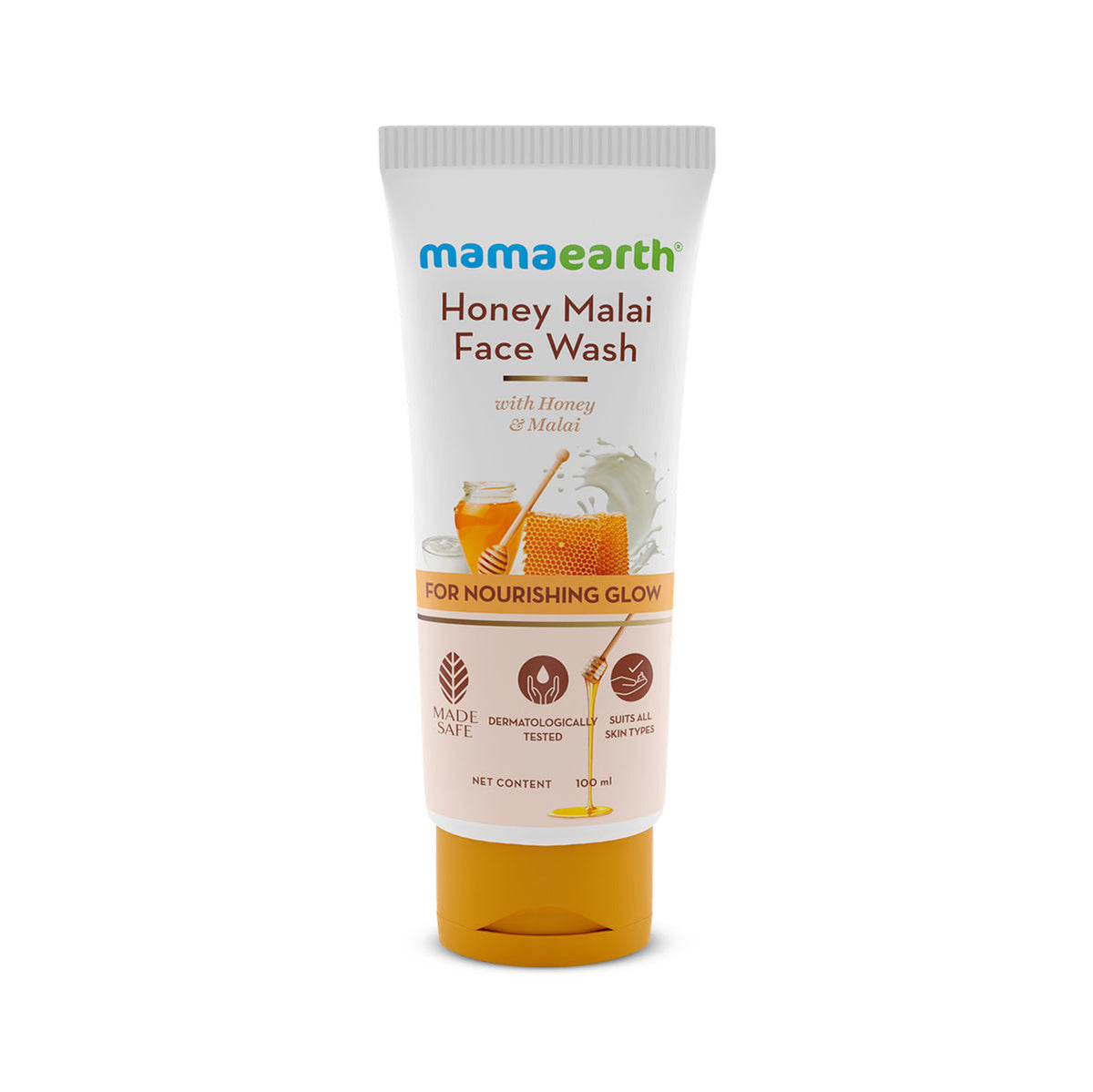 Mamaearth Honey Malai Face Wash with Honey & Malai For Nourishing Glow - 100 ml