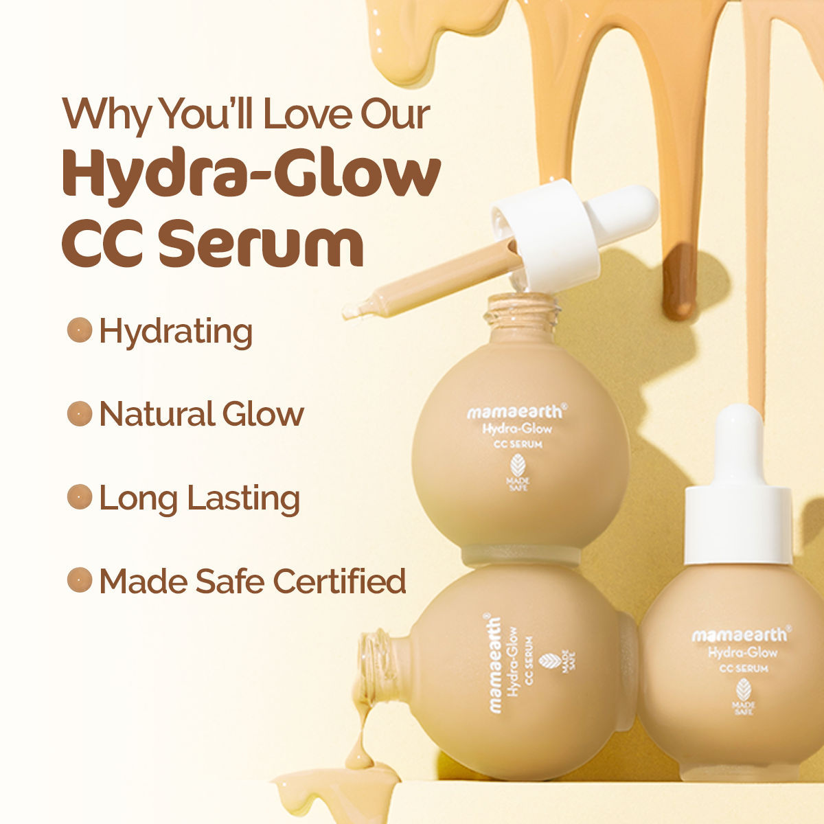 Mamaearth Hydra-Glow CC Serum with Vitamin C & Hyaluronic Acid - 01 Vanilla (30 ml) - Image 4