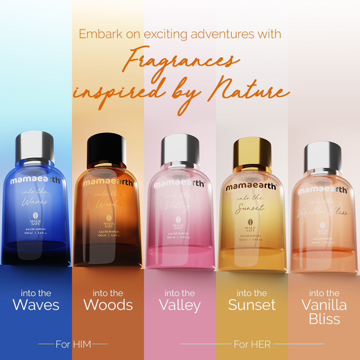 Mamaearth Into the Sunset Eau De Parfum For Women - 100 ml | Made Safe Approved | Premium & Long-Lasting Fragrance | Blend of Exotic Ingredients | Perfume with Grapefruit, Tangerine & Peony Notes | Fresh Fruity Scent for Women - Image 4