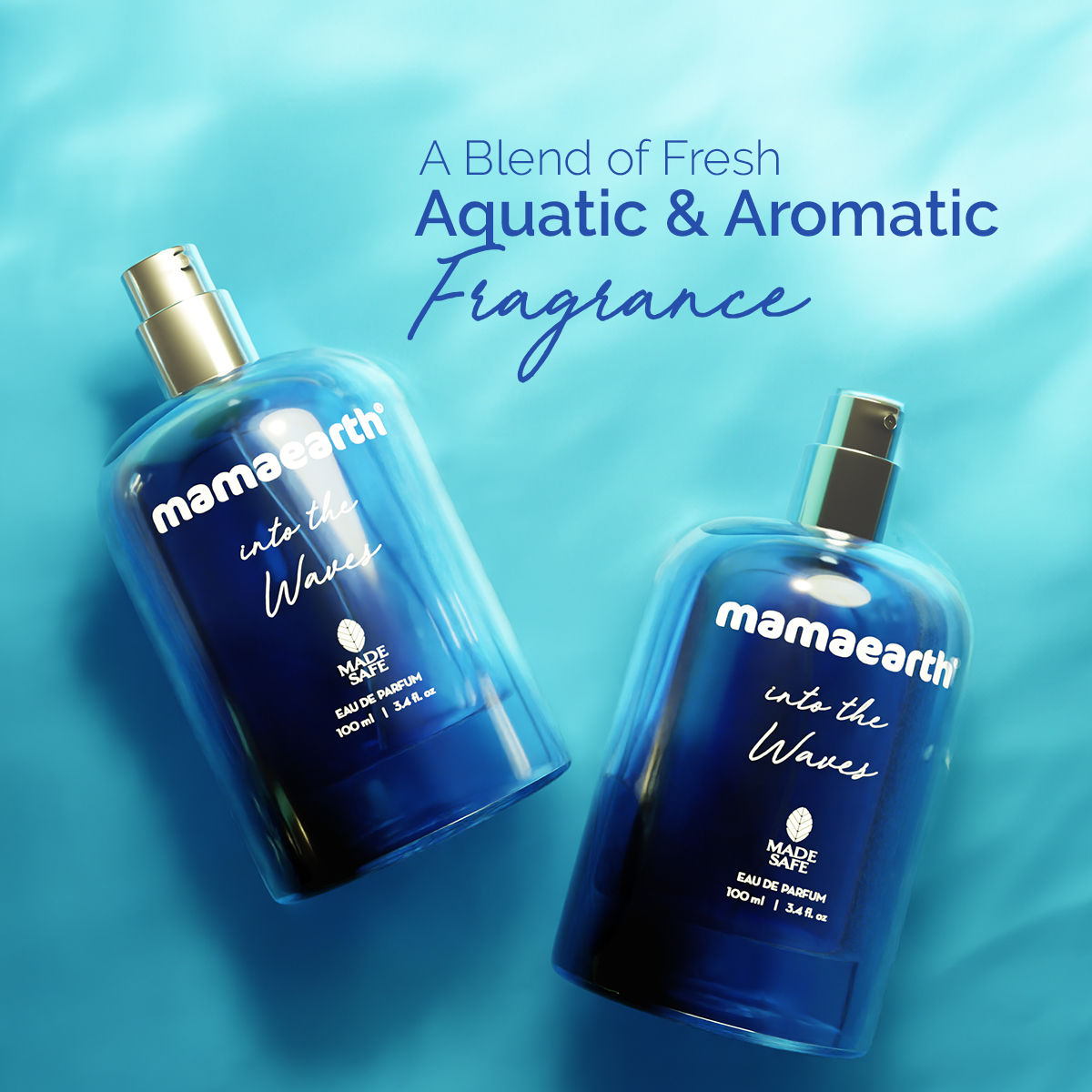 Mamaearth Into the Waves Eau De Parfum For Men - 100 ml | Made Safe Approved | Premium & Long-Lasting Fragrance | Blend of Exotic Ingredients | Perfume with Bergamot, Aquatic & Musk Notes | Fresh Scent for Men - Image 3