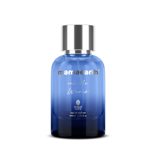 Mamaearth Into the Waves Eau De Parfum For Men - 100 ml | Made Safe Approved | Premium & Long-Lasting Fragrance | Blend of Exotic Ingredients | Perfume with Bergamot, Aquatic & Musk Notes | Fresh Scent for Men