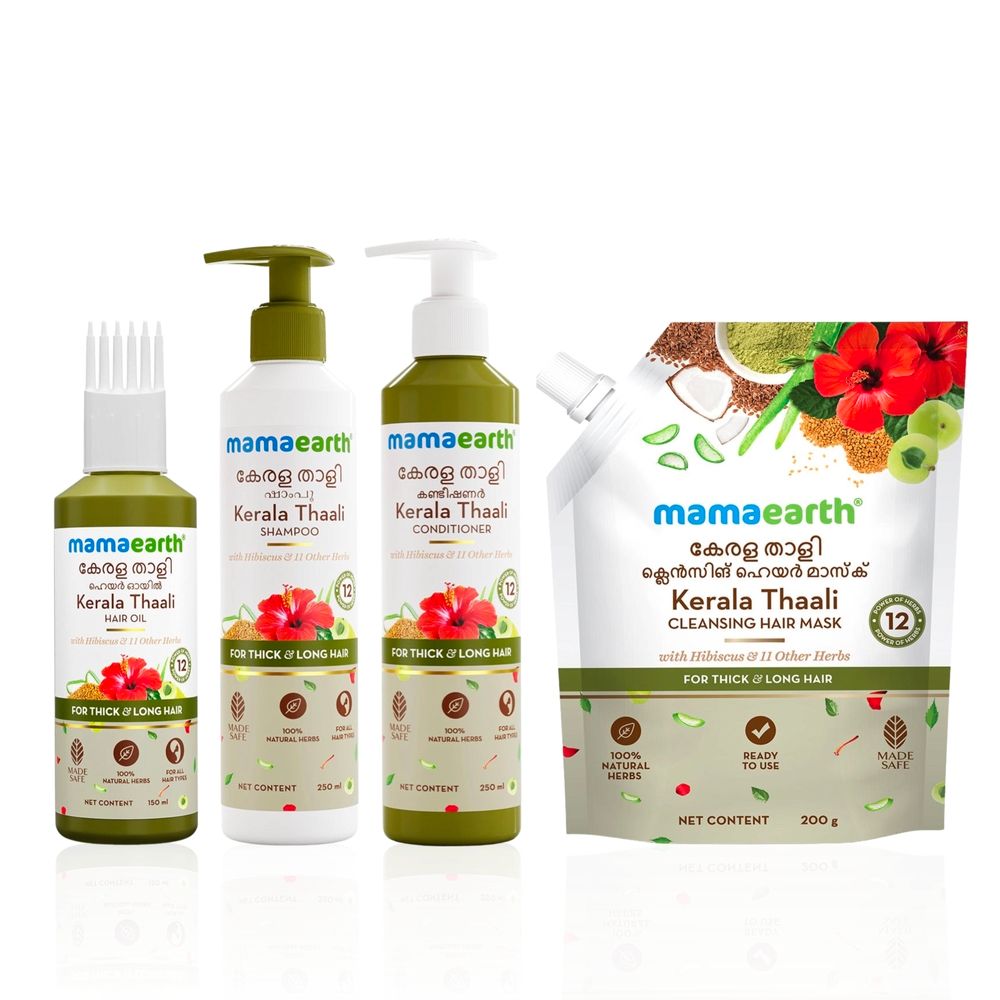 Mamaearth Kerala Thaali 4-Step Hair Care Combo (Combo of 4)