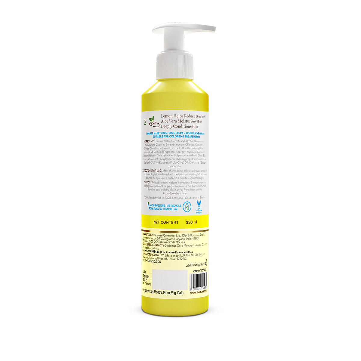 Mamaearth Lemon Anti-Dandruff Conditioner with Lemon & Aloe Vera for Soft & Smooth Hair (250 ml) - Image 4