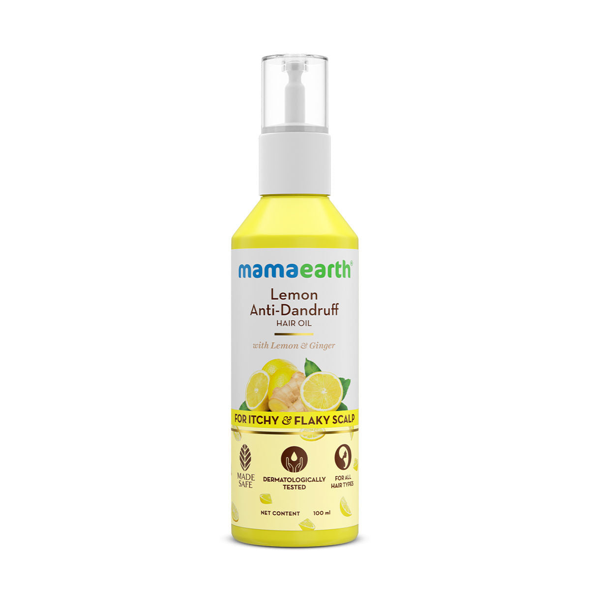 Mamaearth Lemon Anti-Dandruff Hair Oil for Itchy Flaky Scalp 100 ml | Scalp Irritation Relief | Nourishes Scalp & Hair | Contains Lemon, Ginger, Apiscalp (Clinically Proven), Svetakutaja Oil, Neem, Salicylic Acid - Image 2