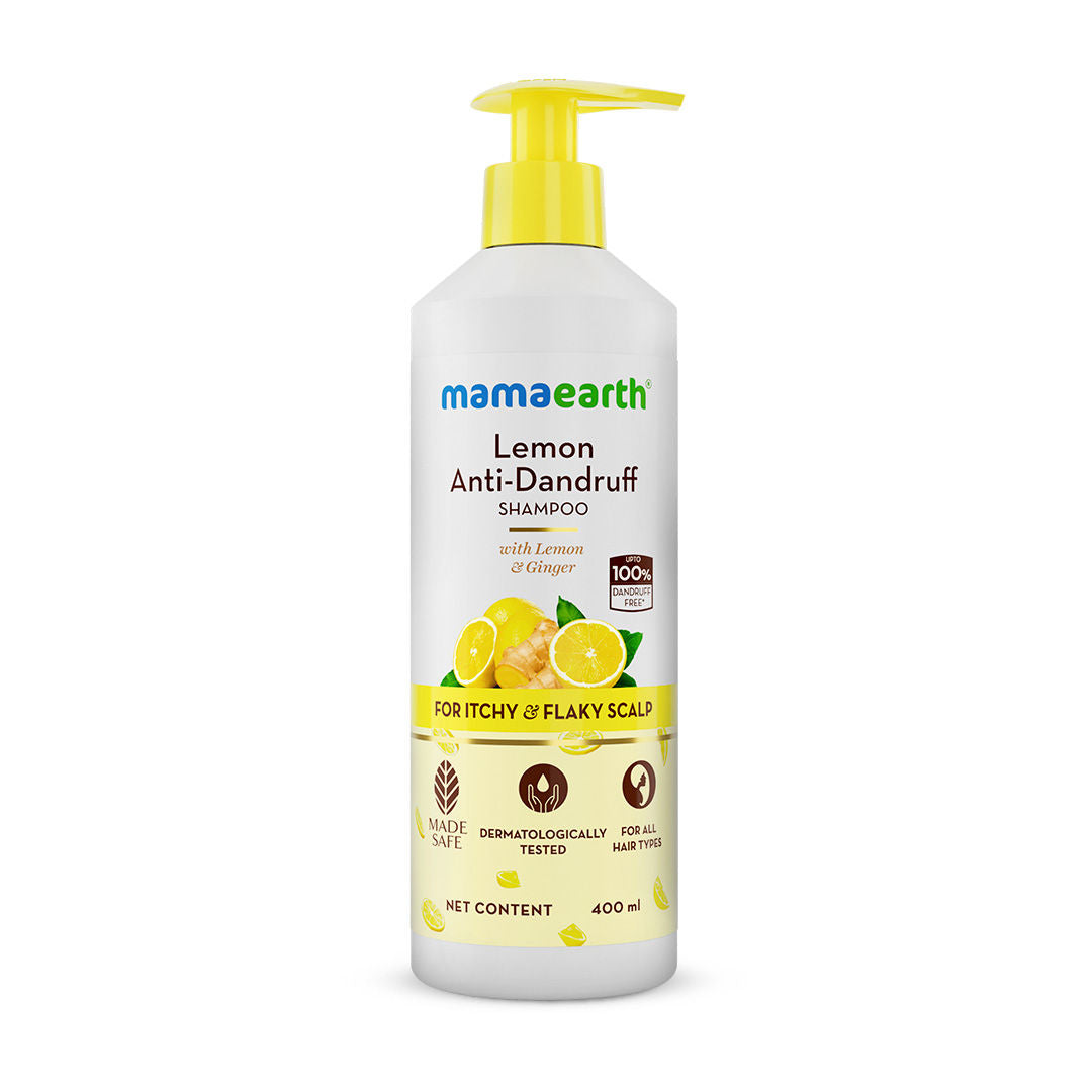 Mamaearth Lemon Anti-Dandruff Shampoo with Lemon & Ginger for Itchy & Flaky scalp - 400 ml
