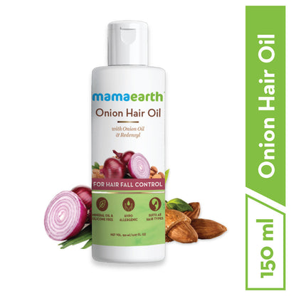 Mamaearth Anti Hair Fall Spa Range With Onion Hair Oil + Onion Shampoo + Onion Conditioner For Hair Fall Control - Image 2