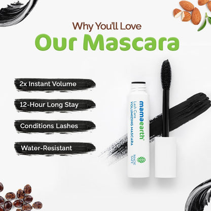 Mamaearth Mamaearth Lash Care Volumizing Mascara with Castor Oil & Almond Oil for 2X Instant Volume - 13 gm - Image 4