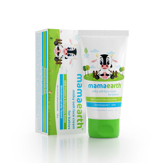 Mamaearth Milky Soft Face Cream With Milk Protein & Murumuru Butter for Babies, 60 gm