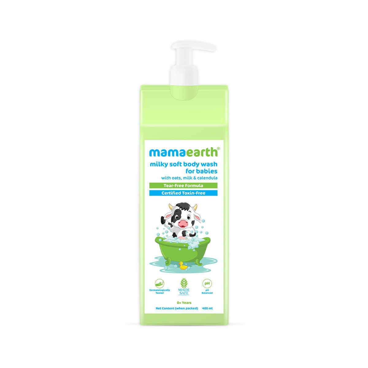 Mamaearth Milky Soft Body Wash for Babies with Oats, Milk and Calendula (400 ml)