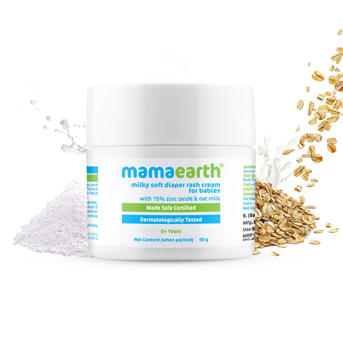 Mamaearth Milky Soft Diaper Rash Cream for Babies (50 g) - Image 2