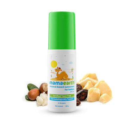Mamaearth Mineral Based Sunscreen with Zinc Oxide & Shea Butter For UV protection -100 gm - Image 2