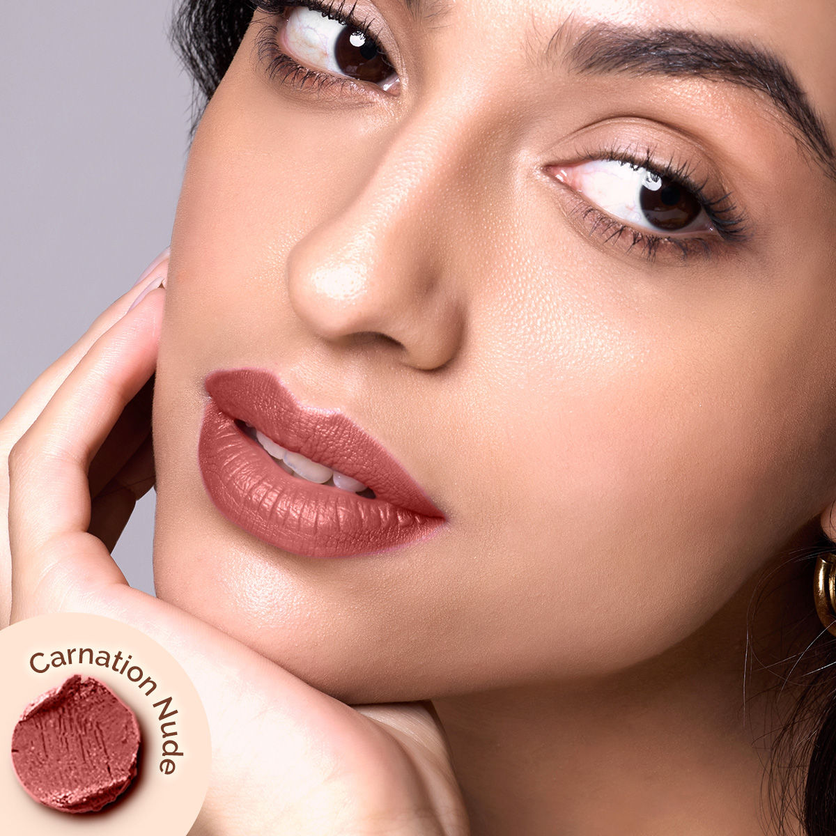 Mamaearth Moisture Matte Longstay Mini Lipstick with Avocado Oil & Vitamin E for 12 Hour Long Stay-01 Carnation Nude - 0.7 gm - Image 4