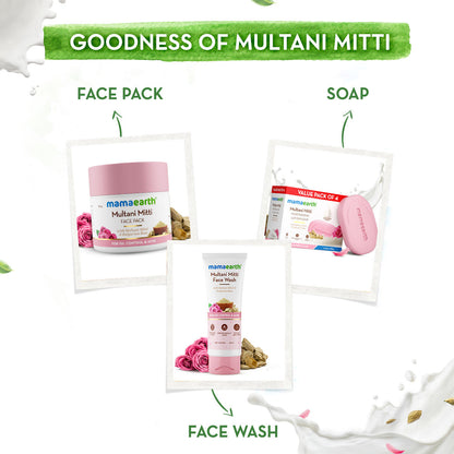 Mamaearth Multani Mitti Moisturizing Lotion Soap Pack of 4 (125 g x 4) - Image 5