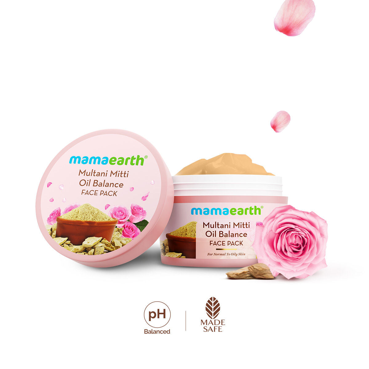 Mamaearth Multani Mitti Oil Balance Face Pack with Multani Mitti & Bulgarian Rose for Normal to Oily Skin 200 gm | DIY-like Texture | Controls Oil & Acne | Clay Face Mask | Free From Harmful Chemicals - Image 3