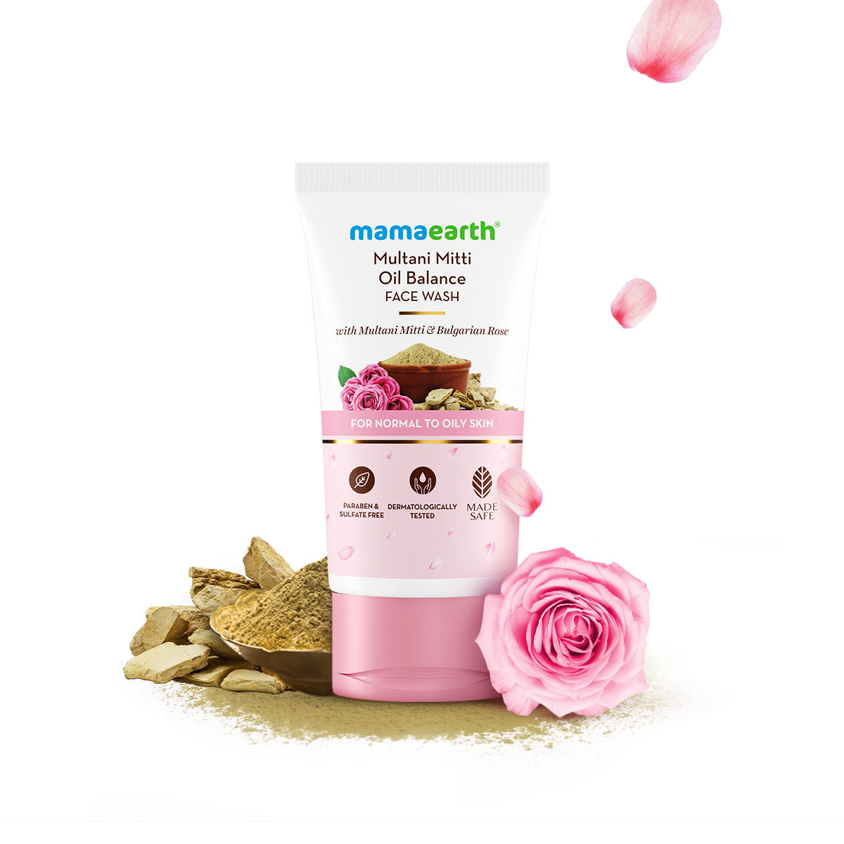 Mamaearth Multani Mitti Oil Balance Face Wash with Multani Mitti & Bulgarian Rose for Normal to Oily Skin - 150 ml Balances Excess Oil Production | Gentle Cleansing Formula | Hydrates & Controls Acne - Image 3