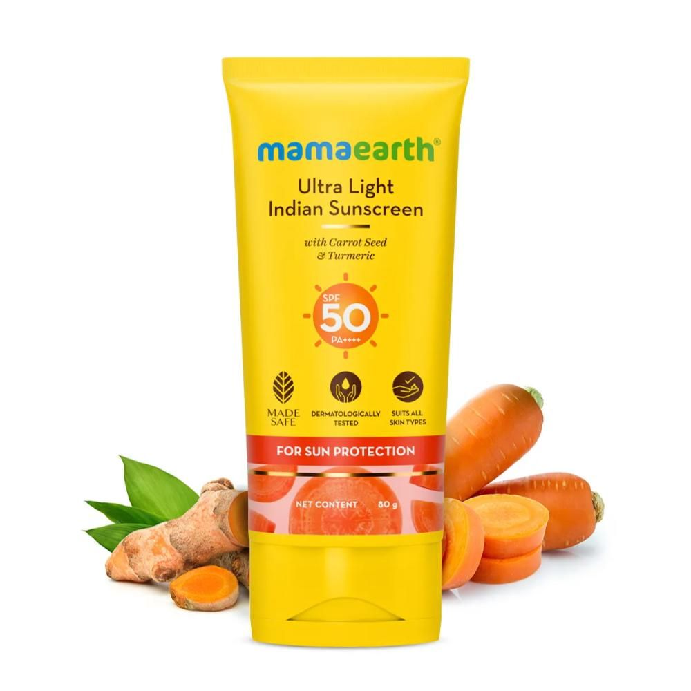 Mamaearth Multani Mitti Oil Control Cleanse & Sun-Protect Combo: Multani Mitti Face Wash (100 ml) + Ultra Light Indian Sunscreen (80 gm) - Image 3