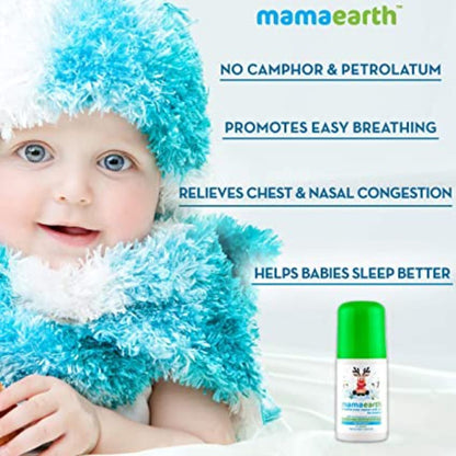 Mamaearth Natural Breathe Easy Vapour Roll-On For Cold & Nasal Congestion, With Wintergreen & Eucalyptus Oil - Image 3