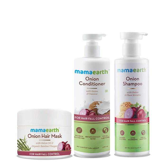 Mamaearth Onion Anti-Hair Fall Spa Kit - Combo of 3