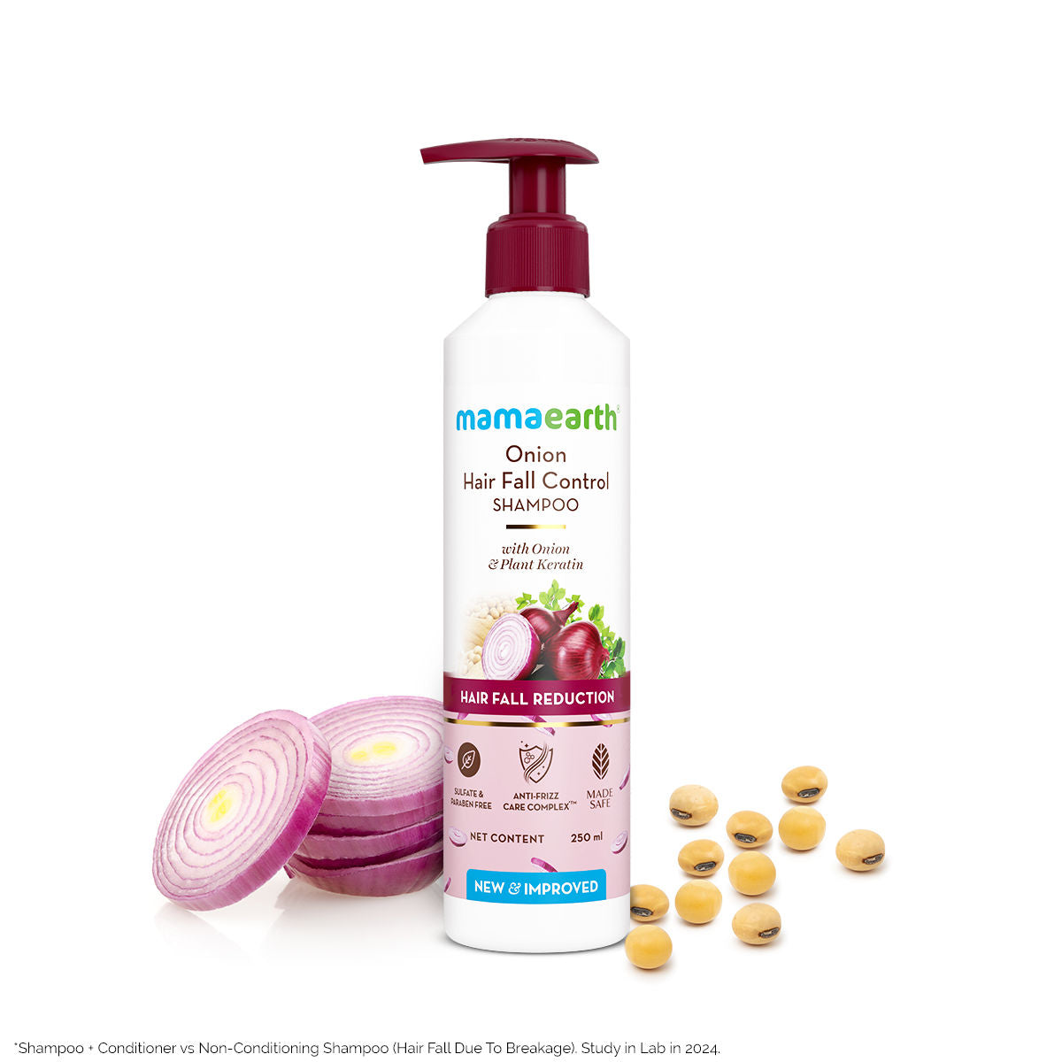 Mamaearth Onion Shampoo with Onion & Plant Keratin for Hair Fall Control - 250 ml - Image 2