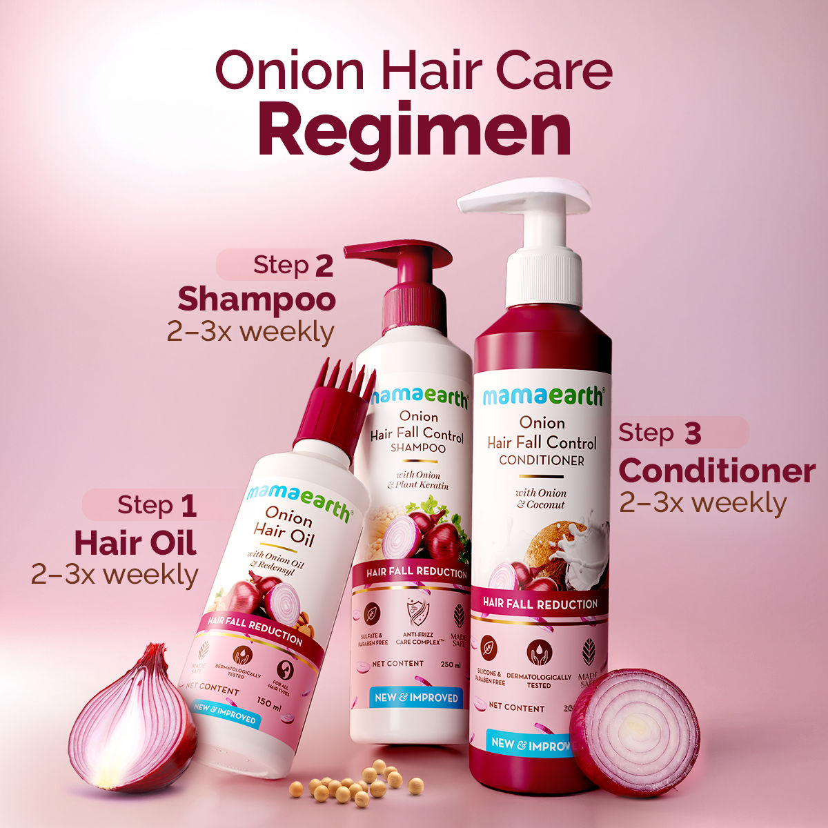 Mamaearth Onion Shampoo with Onion & Plant Keratin for Hair Fall Control - 250 ml - Image 5