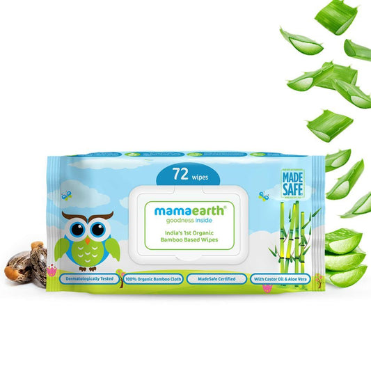 Mamaearth Organic Bamboo Based Wipes 72 Wipes